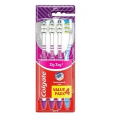 Tandborste Colgate Zig Zag Antibac Soft, mjuk, 4 st