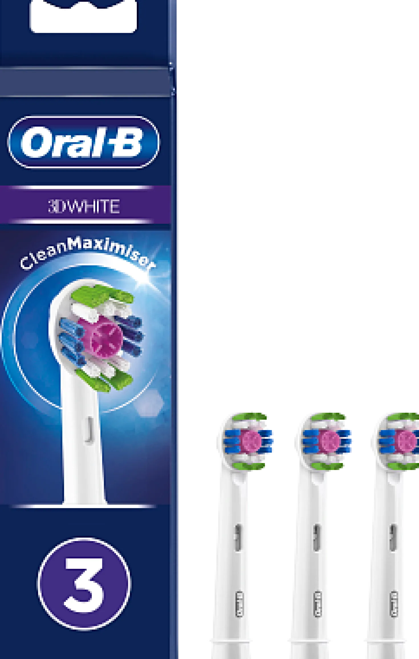 Tandborsthuvud Oral-B 3D White, 3 st