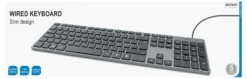 Tangentbord Deltaco TB-801 Lågprofil, trådbundet, PAN Nordisk, 105 tangenter
