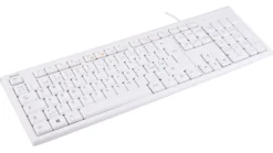 Tangentbord Deltaco TB-628 Nordisk, USB, vit, 13 medieknappar