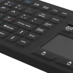 Tangentbord Deltaco TB-503 Silikon Trådlöst, IP65, pekplatta, svart