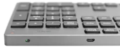 Tangentbord Deltaco TB-802 Trådlöst, 2.4 GHz, rymdgrå aluminium