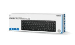 Tangentbord Deltaco TB-902 Trådlöst Lågprofil, Bluetooth, nordisk, svart