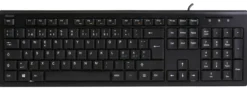 Tangentbord Deltaco USB Nordisk, 105 knappar, 13 medieknappar, svart