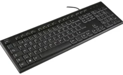 Tangentbord Deltaco USB Nordisk, 105 knappar, 13 medieknappar, svart