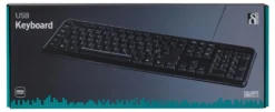 Tangentbord Deltaco USB Svenskt, dämpande tangenter, svart