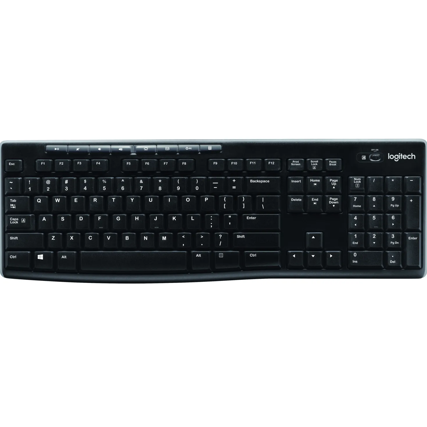 Tangentbord Logitech K270 Trådlöst, nordisk layout, svart
