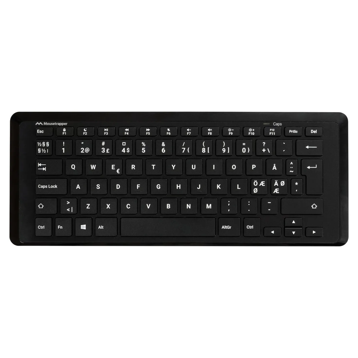 Tangentbord Mousetrapper Mini trådlöst, Bluetooth, svart