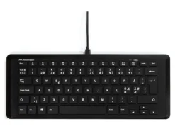 Tangentbord Mousetrapper Mini, ergonomiskt, USB-C, svart
