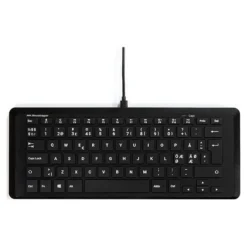 Tangentbord Mousetrapper Mini, ergonomiskt, USB-C, svart