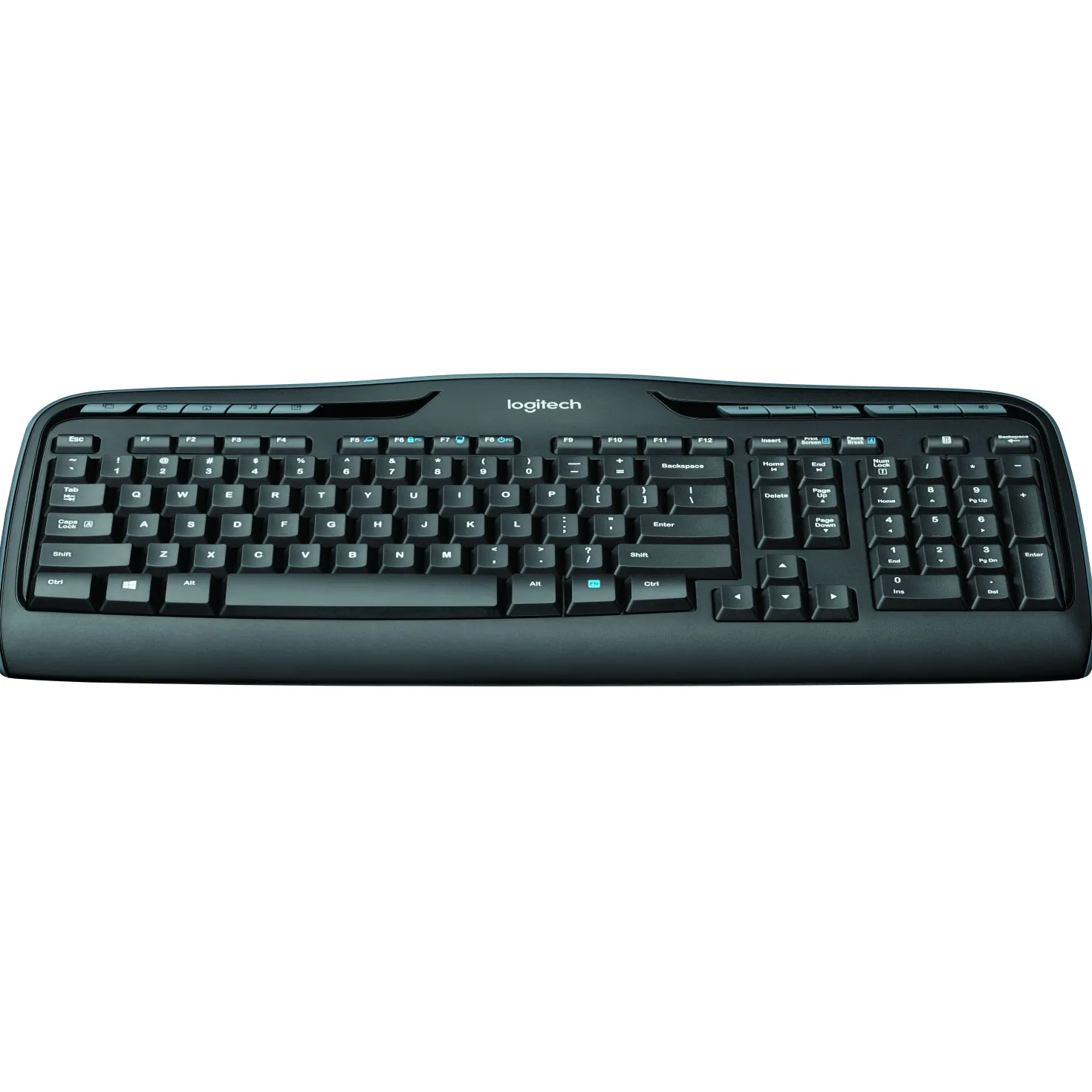 Tangentbord och mus Logitech MK330 trådlös, nordisk, svart