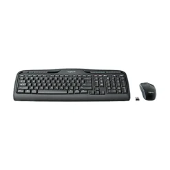 Tangentbord och mus Logitech MK330 trådlös, nordisk, svart