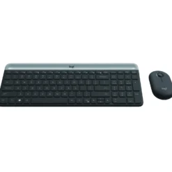 Tangentbord och mus Logitech MK470 Slim Wireless Combo, trådlös, svart