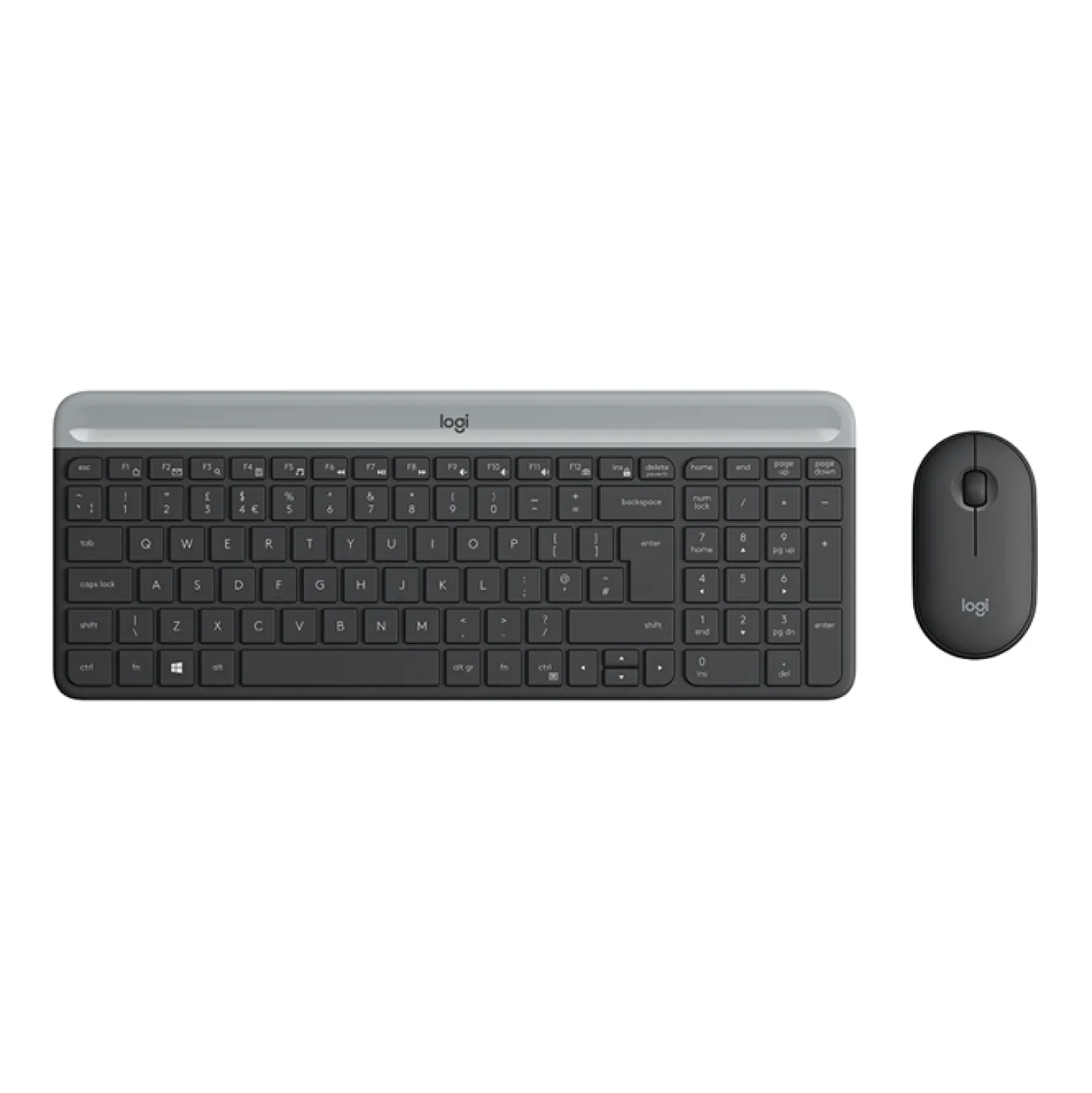 Tangentbord och mus Logitech MK470 Slim Wireless Combo, trådlös, svart