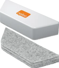 Taveltorkare Nobo för Glaswhiteboard, magnetisk, dubbelsidig, vit