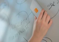 Taveltorkare Nobo för Glaswhiteboard, magnetisk, dubbelsidig, vit