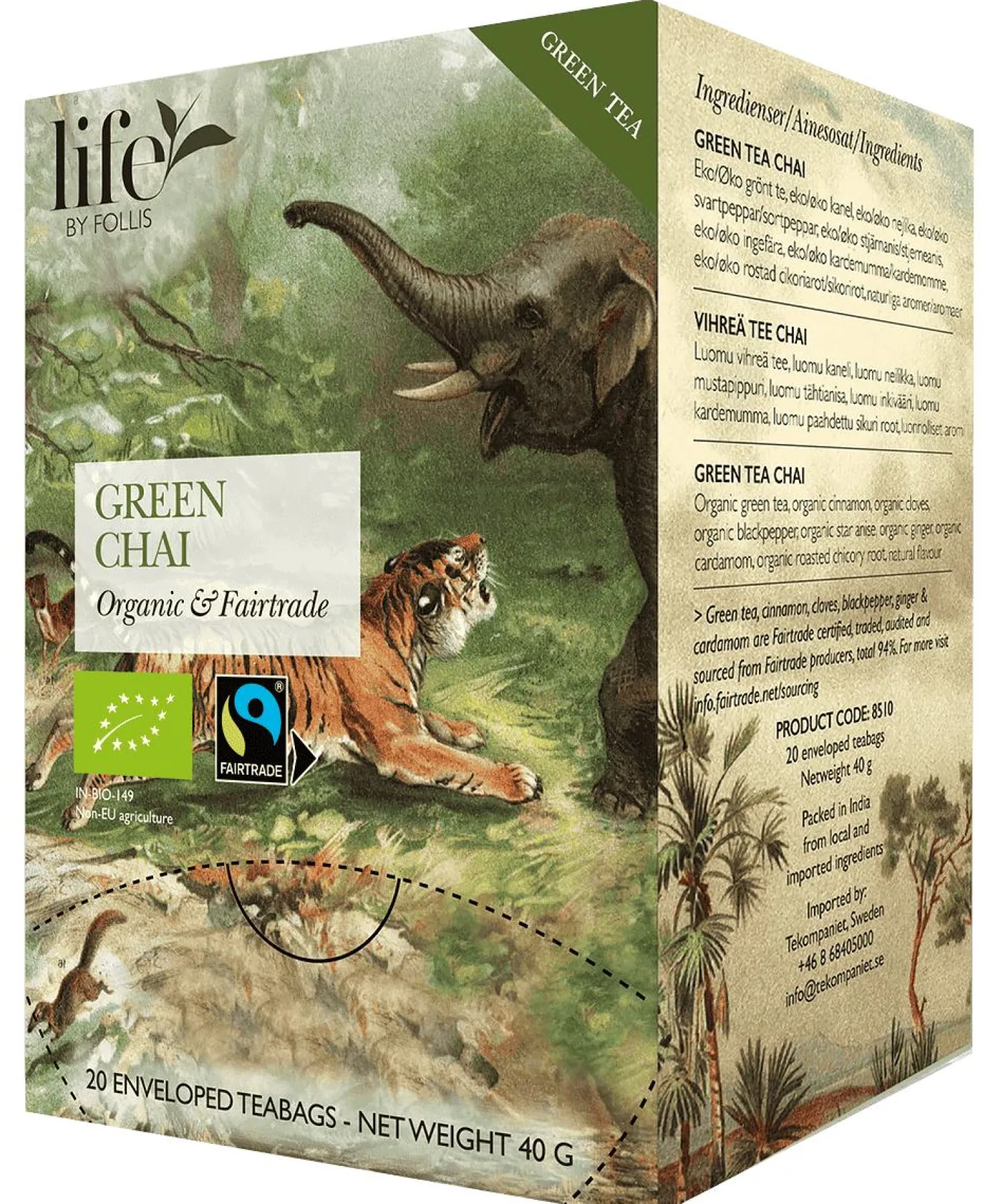Te LIFE BY FOLLIS Grönt Chai 20/fp