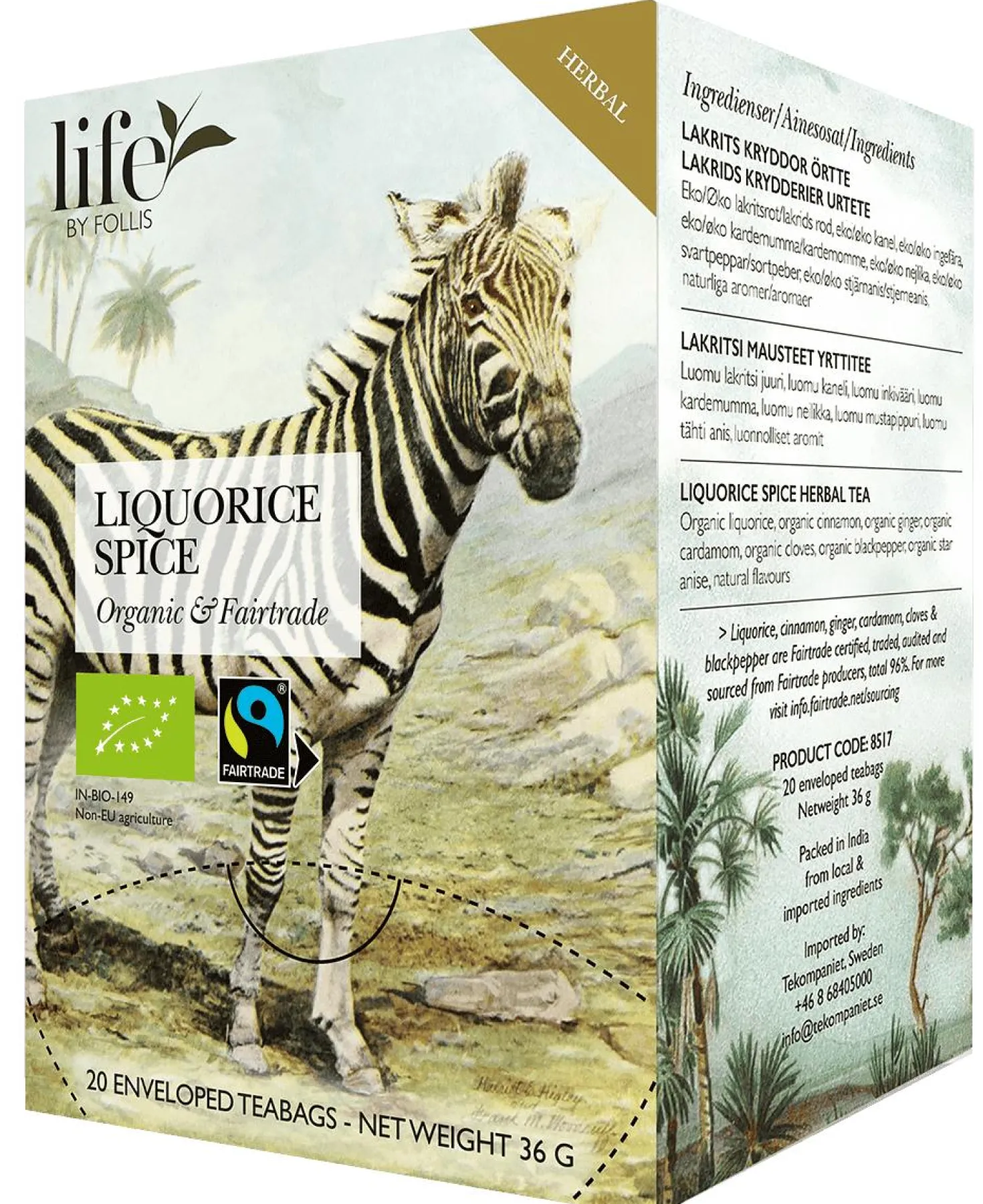 Te LIFE BY FOLLIS Lakrits kryddor 20/fp