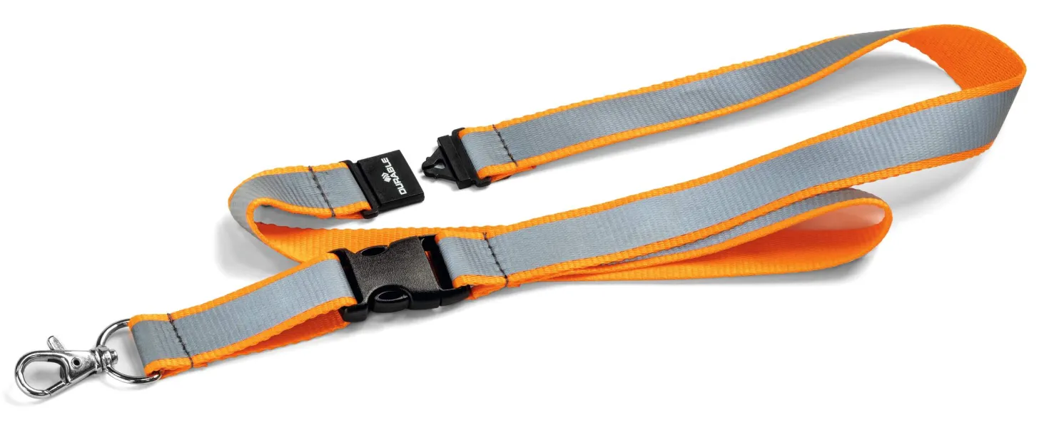 Textilhalsband Durable REFLECT SECURE, 20 mm, reflex, säkerhetslås