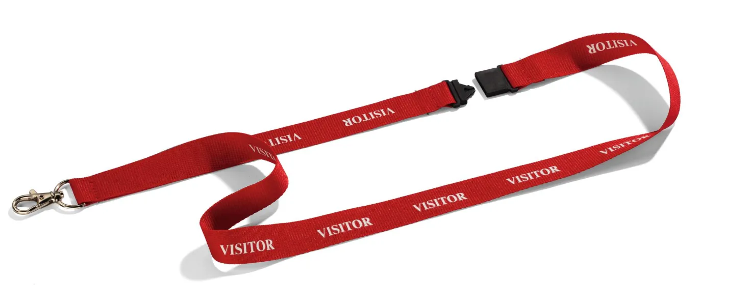 Textilhalsband Durable VISITOR med säkerhetslås, 20 mm
