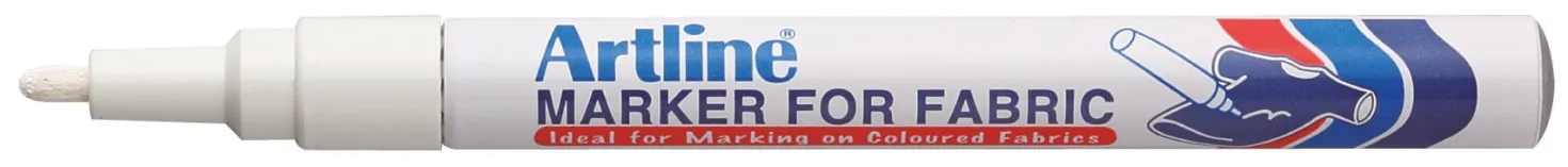 Textilpenna Artline EKC-1 Fabric Marker, vit, 1,2 mm