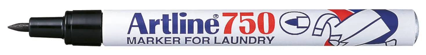 Textilpenna Artline 750 Laundry, svart, 0,7 mm