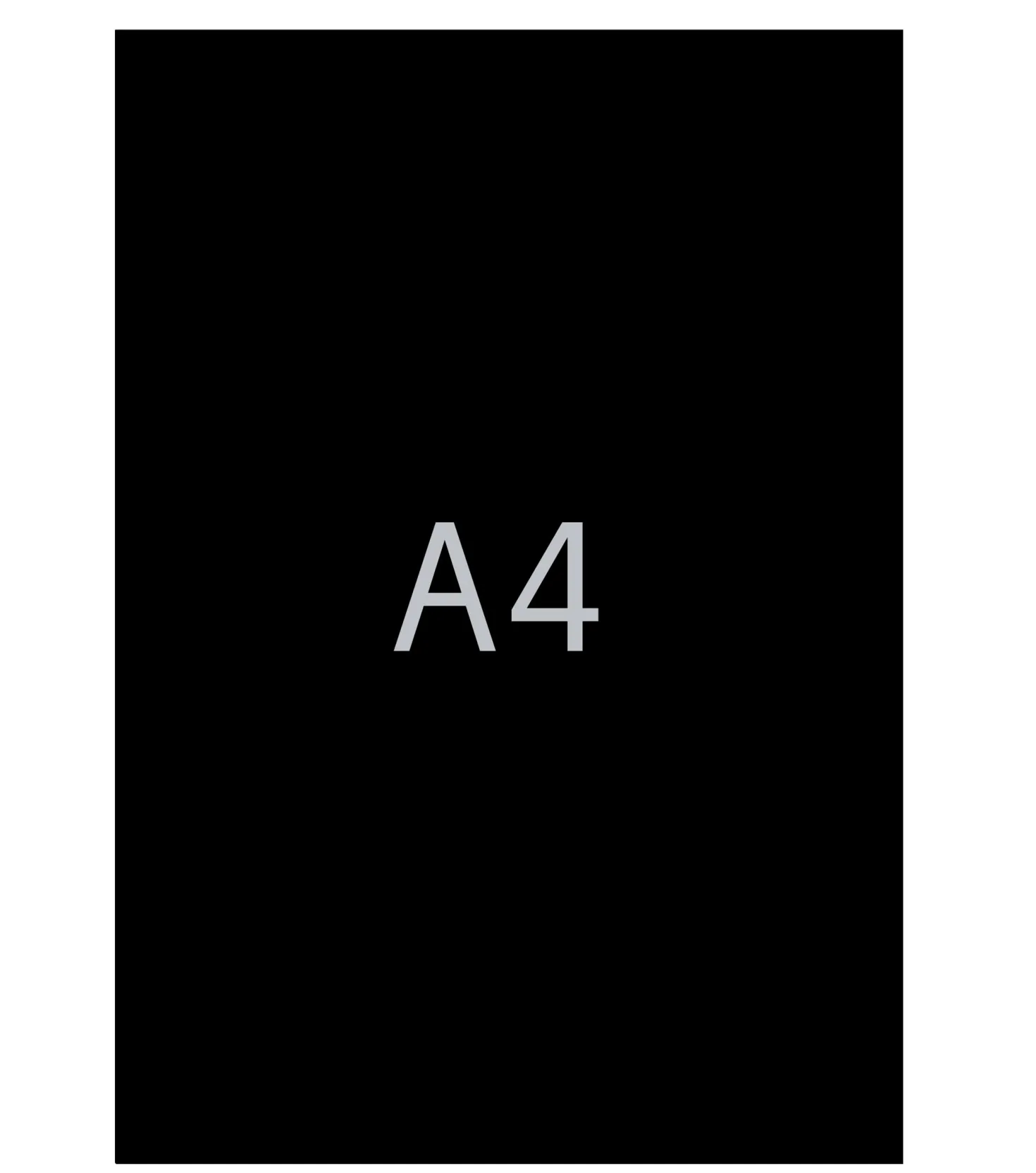 Textkartong A4 Svart, genomfärgad, 270 g, 25 ark