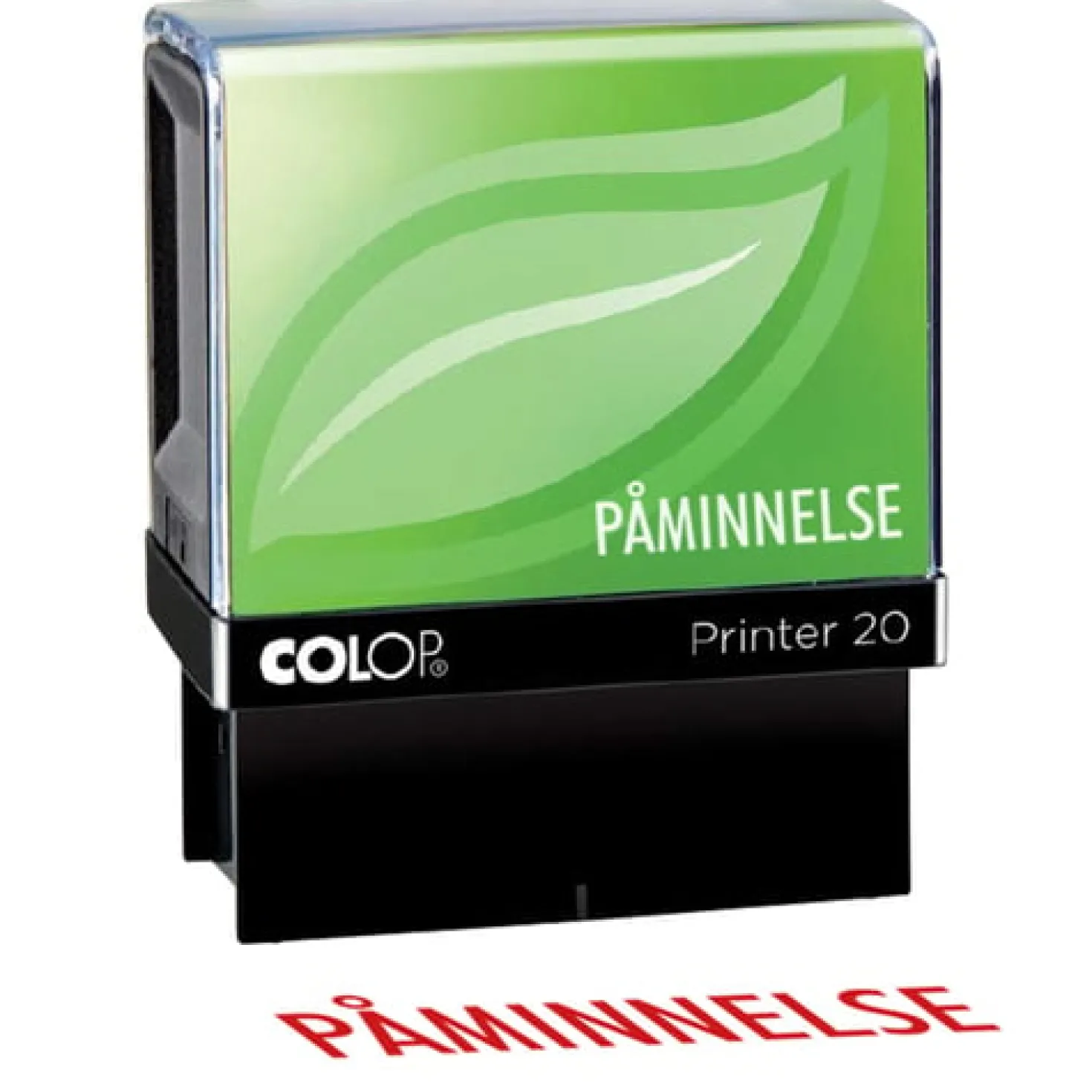 Textstämpel Colop Påminnelse, förinkad, röd, 34x8 mm