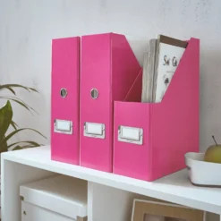 Tidskriftssamlare Leitz Click & Store WOW, rosa, hopfällbar
