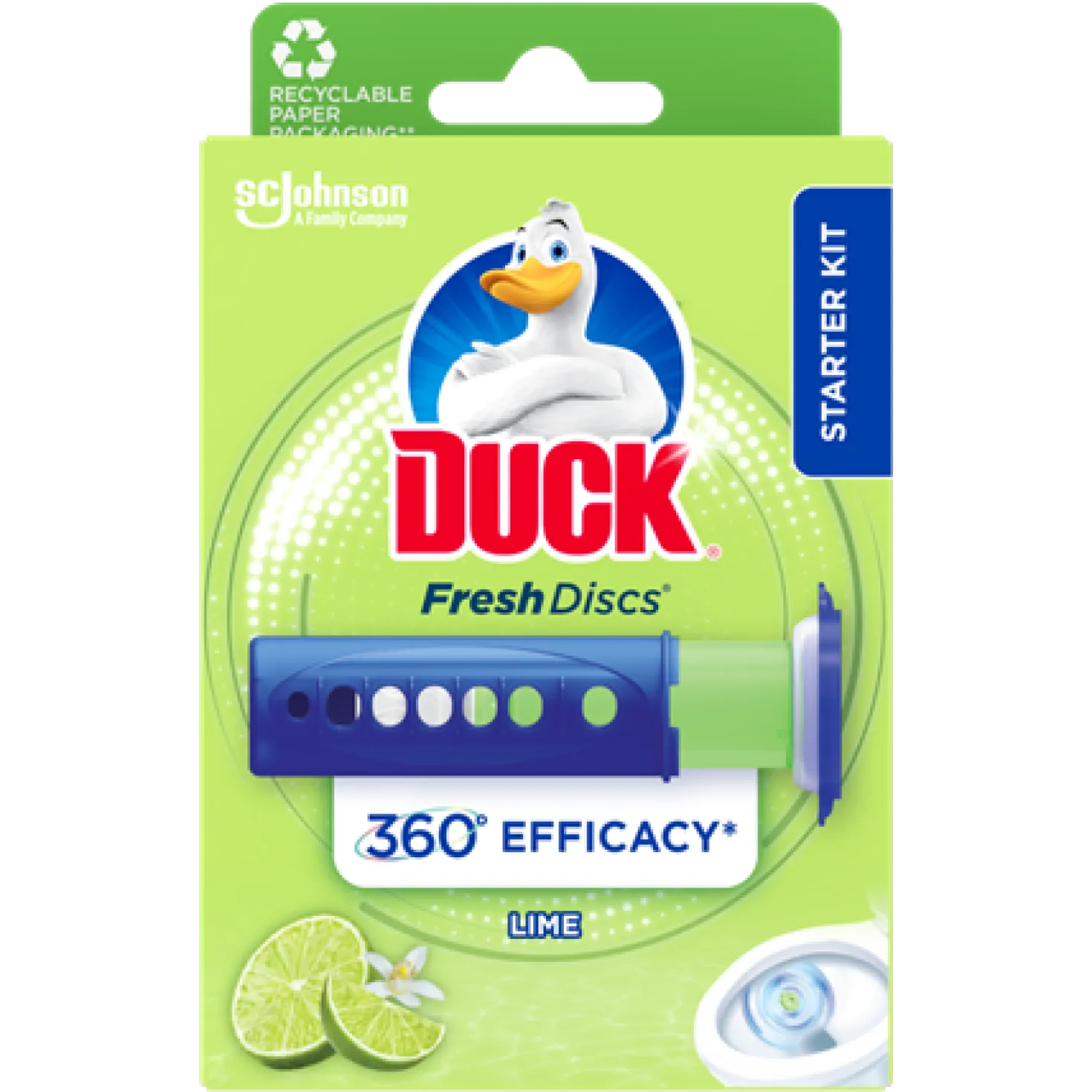 Toalettfräschare Duck Fresh Discs Fresh Lime, 5x36ml