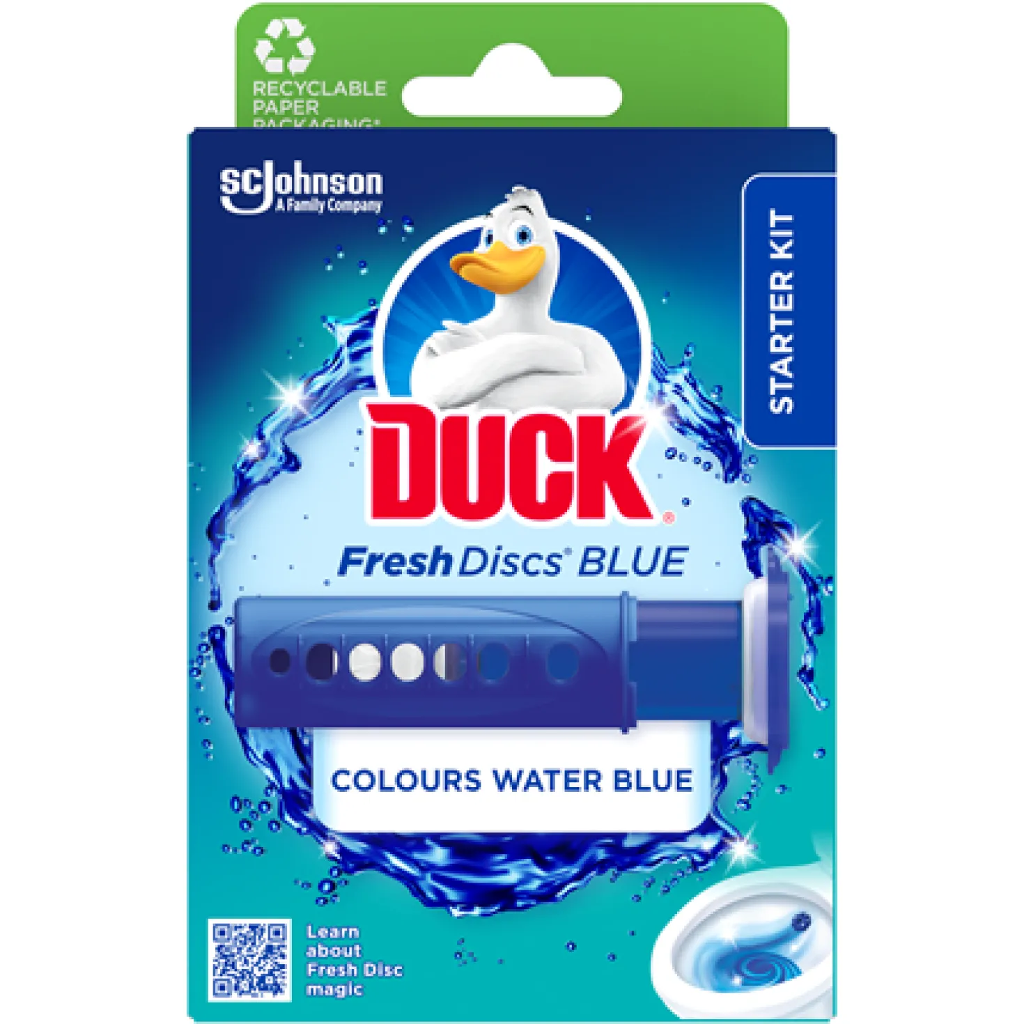 Toalettgel Duck Fresh Discs Colouring, marin doft, 36ml