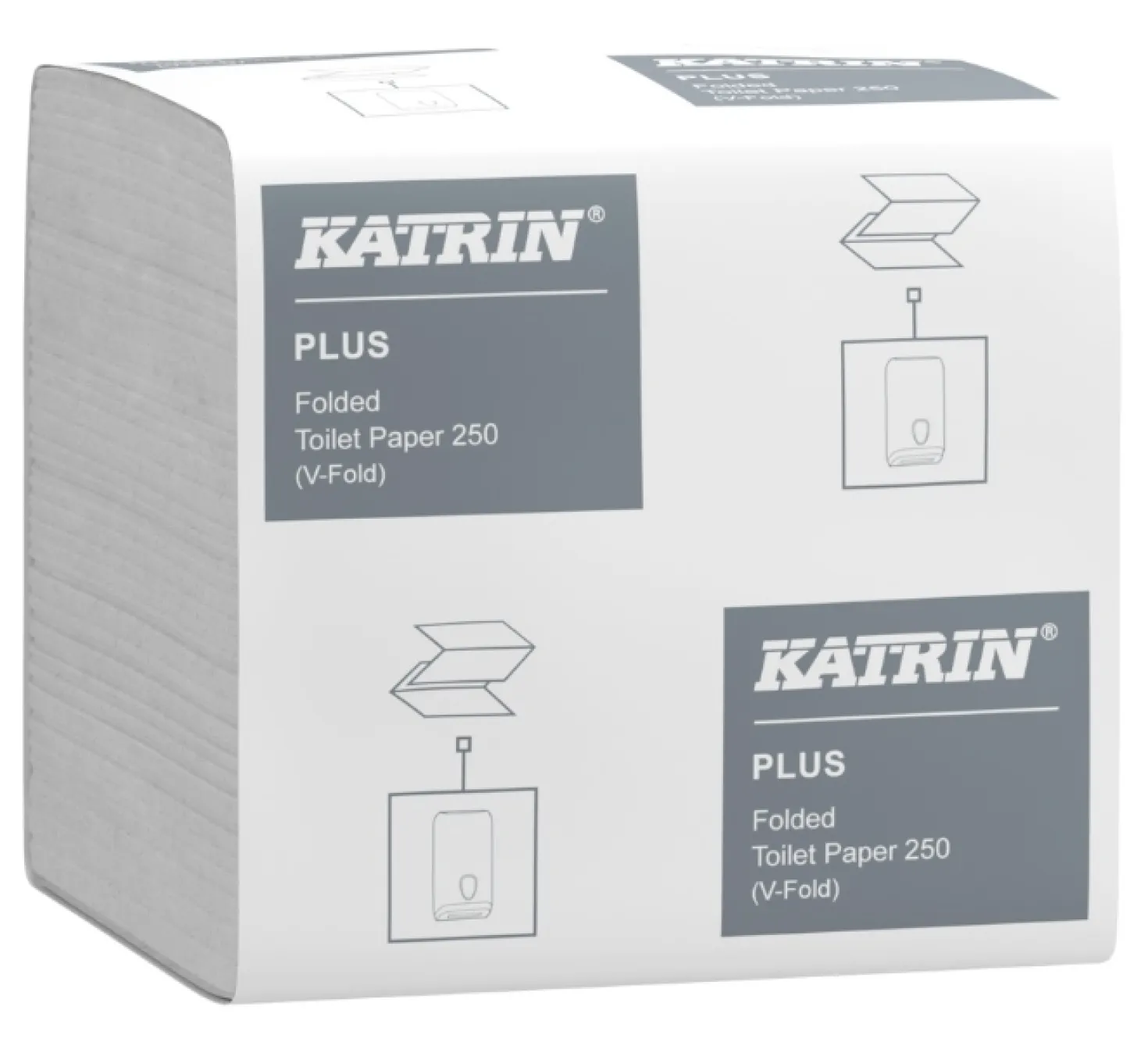 Toalettpapper Katrin Plus Bulk, 2-lag nyfiber vit, 40x