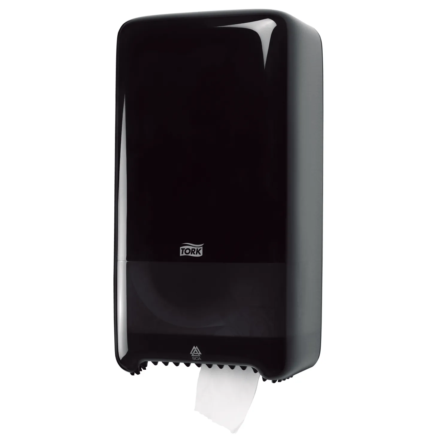 Toalettpappersdispenser Tork T6 Mid-size Twin, dubbelrulle, svart