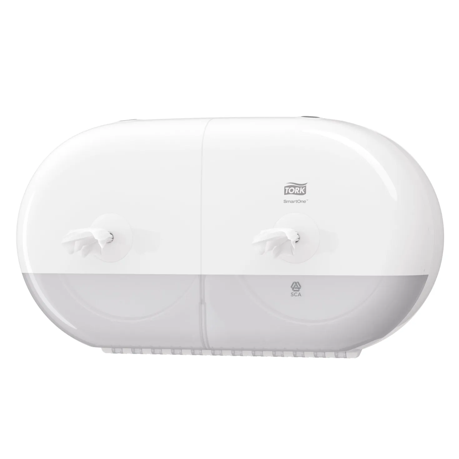 Toalettpappersdispenser Tork T9 SmartOne Mini Twin, vit, 2 rullar