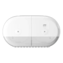 Toalettpappersdispenser Tork T9 SmartOne Mini Twin, vit, 2 rullar