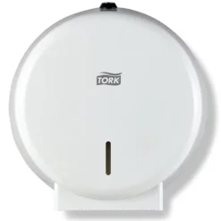Toalettpappersdispenser Tork Mini Jumbo T2, vit metall