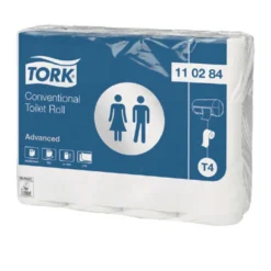 Toalettpapper Tork T4 Advanced 2-lagers, vit, 24 rullar