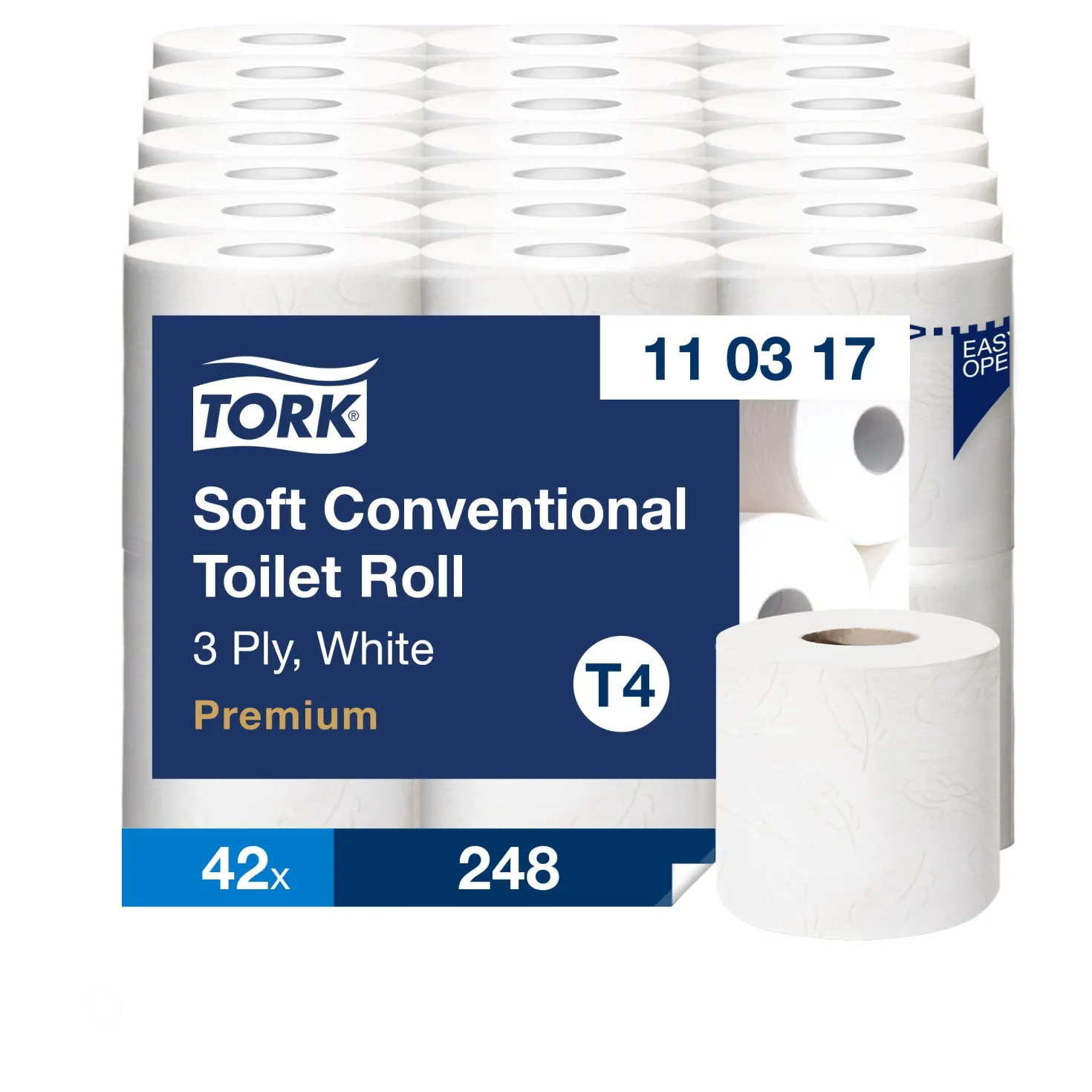 Toalettpapper Tork T4 Premium 3-lags extra mjukt 42st/fp