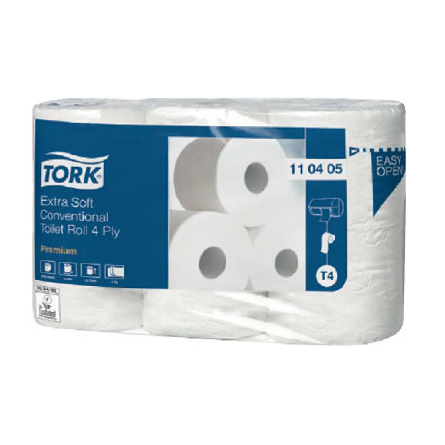 Toalettpapper Tork T4 Premium 4-lags, extra mjukt, vit, 42 rullar