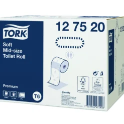 Toalettpapper Tork T6 Premium Mid-size 2-lagers, 90m, 27 rullar