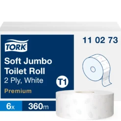 Toalettpapper Tork T1 Premium Soft Jumbo, 2-lager, 6 rullar