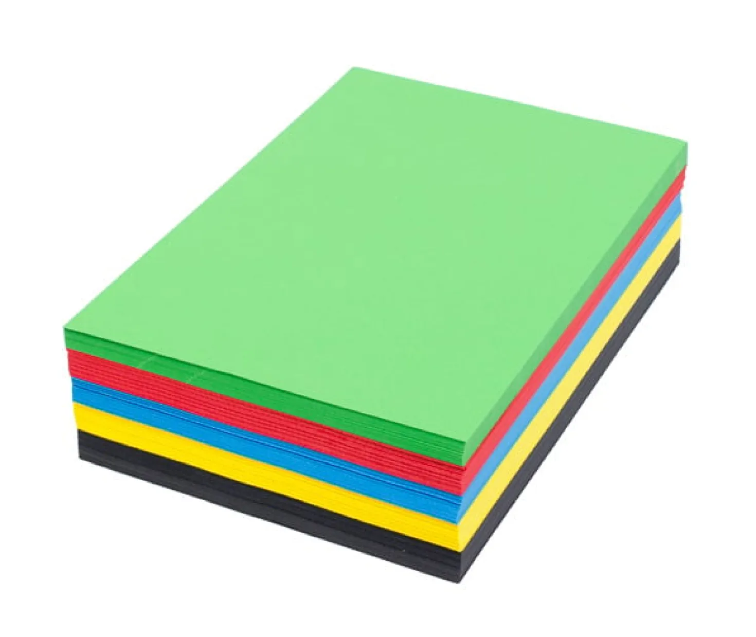 Tonpapper A4 110g 5 färger, 500 ark, Svanenmärkt