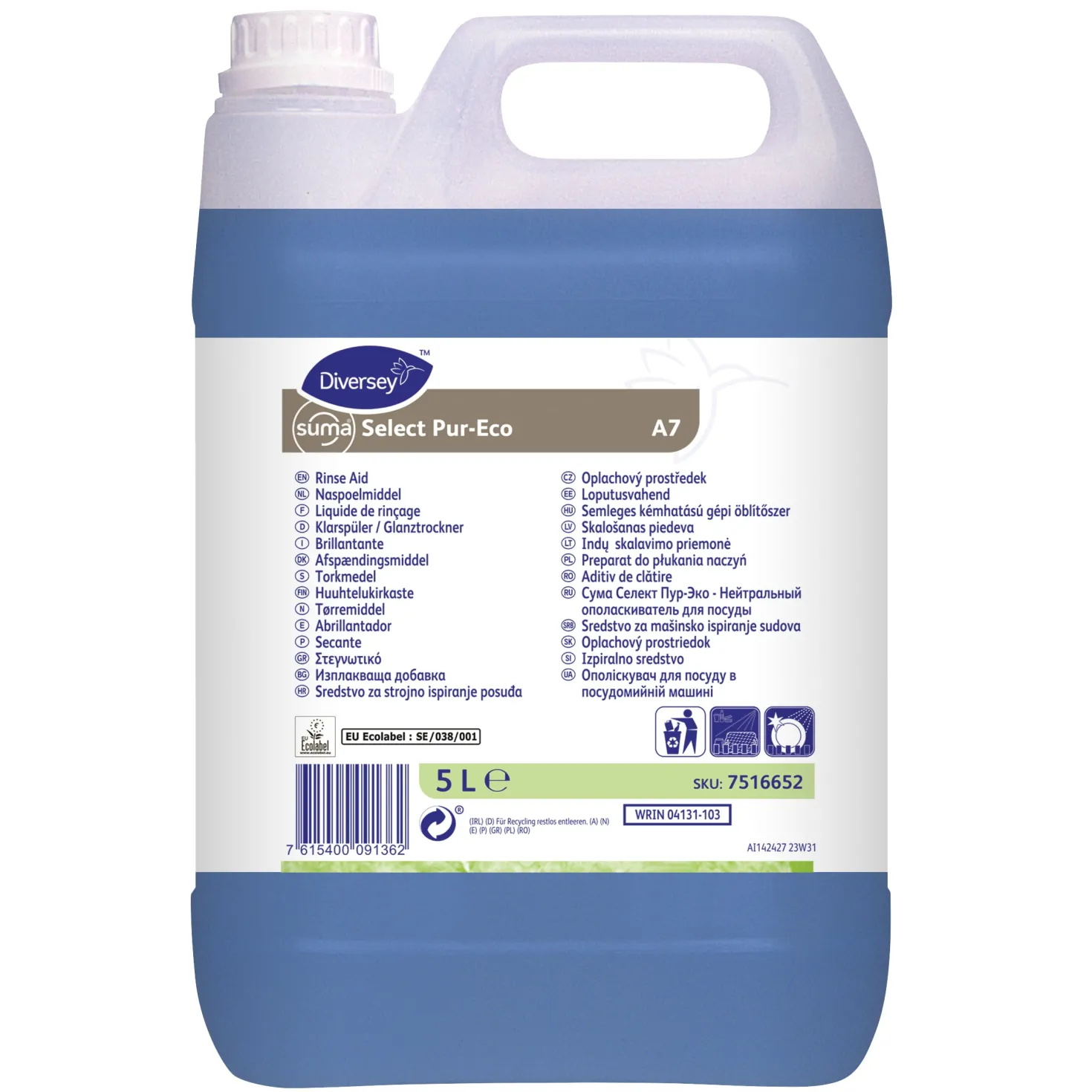 Torkmedel Suma Select Pur-Eco A7, Svanenmärkt, 5 liter