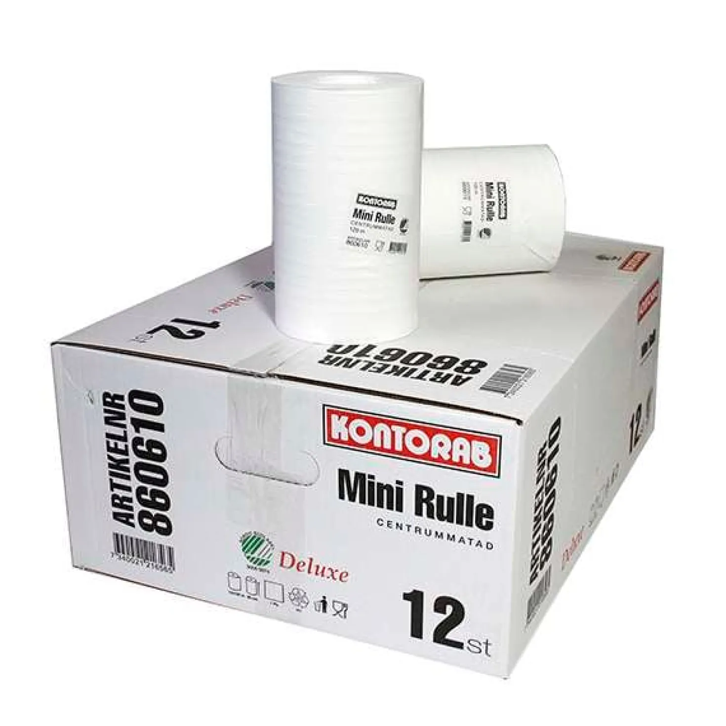 Torkpapper Kontorab M1 Centrummatat, 20cm x 120m, 12 rullar