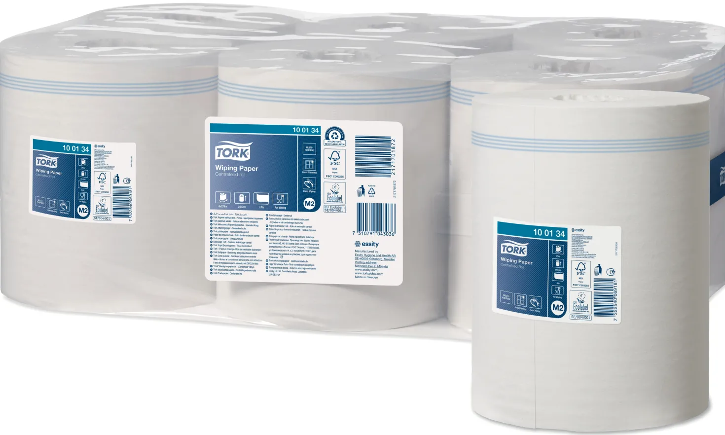 Torkpapper Tork M2 Advanced 415, centrummatat, vit, 6 rl/fp