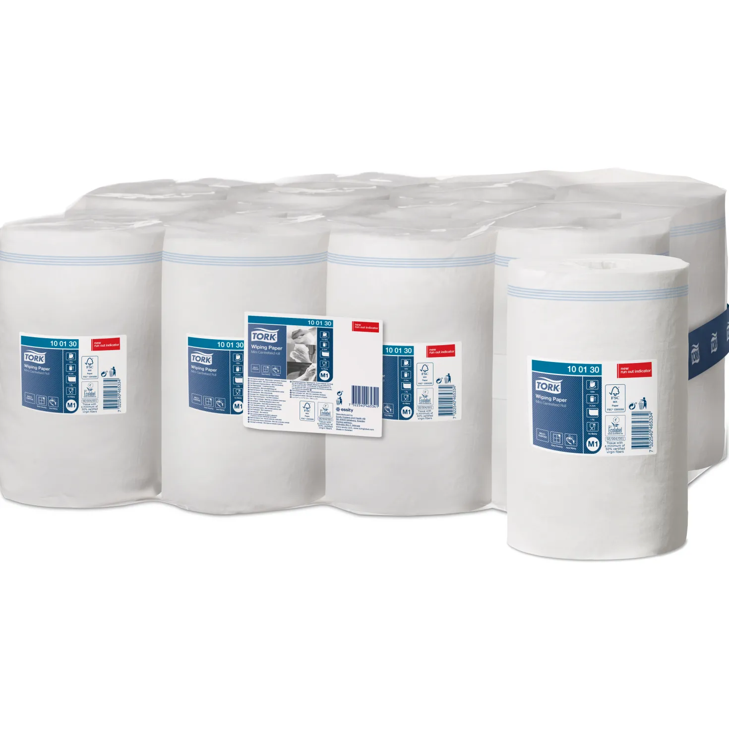 Torkpapper Tork M1 Advanced 415 Mini, centrummatat, vit, 11 rl