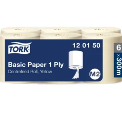 Torkpapper Tork M2 Universal Centralmatat, gul, 300m, 6 rullar