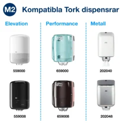 Torkpapper Tork M2 Universal Centralmatat, gul, 300m, 6 rullar