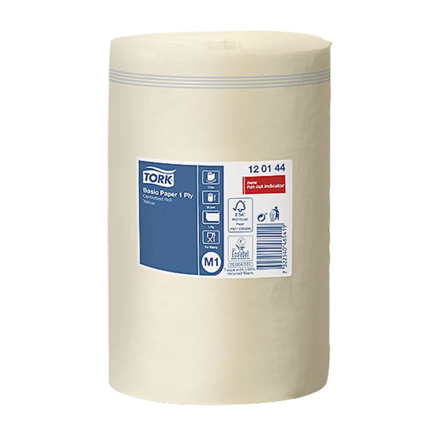 Torkpapper Tork M1 Universal 310 Mini, gul, 115m, 11 rullar