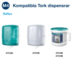 Torkpapper Tork Reflex M4 Centrummatat, 300m, 6 rullar